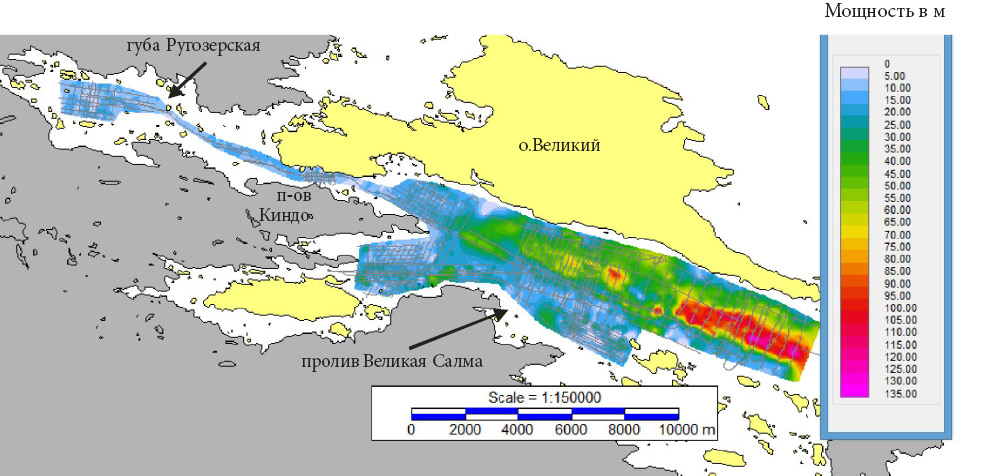 Рис. 5.1.3. Схема мощности надморенной толщи