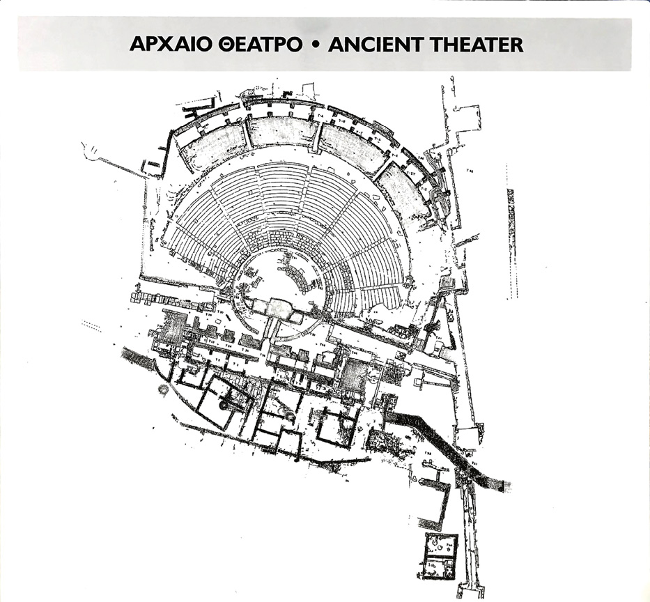 Fig. 1. Plan of the theater at Philippi (4th century BC – 3rd century AD). Adapted from Koukouli-Chrysanthaki, Karadedos 2012, fig. 1