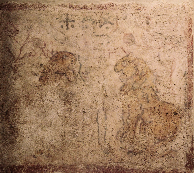 Fig. 1. Thessaloniki. Tomb 15. Western wall. Daniel in the Lions’ Den. Thessaloniki, Museum of Byzantine Culture. Photo by author