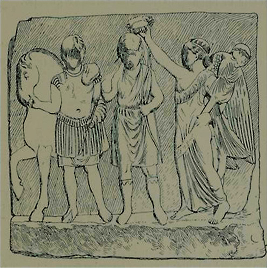 Fig. 3. Relief slab. Istanbul, Archaeological Museum, no. 78. Adopted from Mendel, 1914