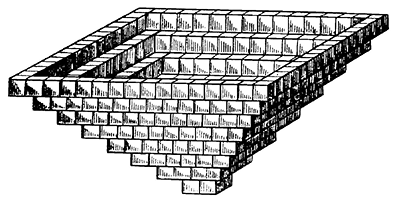 Рис. 139. Кристаллическая «лодочка» NaCl