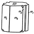 Рис. 217. Арагонит. Тройник прорастания по (110)