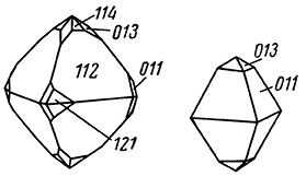 Рис. 253. Кристаллы шеелита