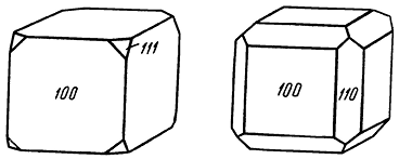 Рис. 179. Кристаллы уранинита