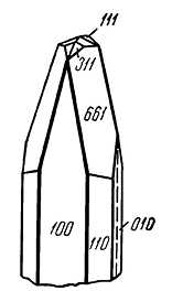 Рис. 320. Кристалл эгирина