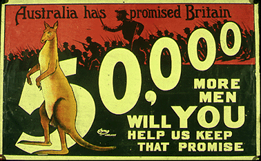 Australia has promised Britain poster